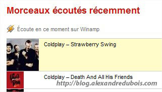 aimp_lastfm Morceau en cours de lecture sur AIMP vu sur Last.FM